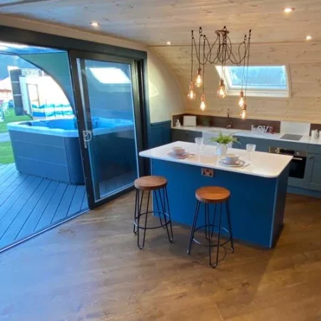 Spacious Kitchen Area in Luxury Apartment Pod