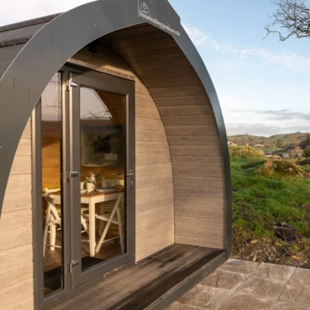 wood effect on our latest camping pod designs lune valley pods