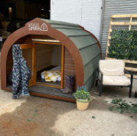 The Festival Pod’s no-fuss design provides a sturdy and comfortable space, perfect for short stays at outdoor events.